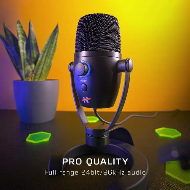 Alt view image 2 of 6 - Microphones Neat Bumblebee II - Professional Cardioid Directional USB Condenser Microphone with 24 bit/96 kHz Digital Audio for Recording, Streaming, Podcasting, and Gaming - Black