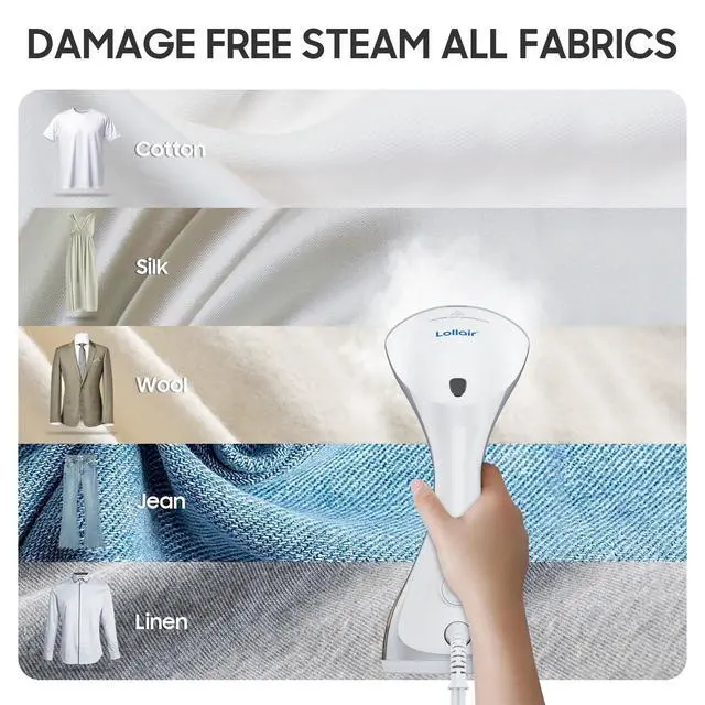 Alt view image 5 of 7 - Steamer for Clothes, 20S Heat-up,1200W, 250ml,13-Vent Design for Strong Steaming, 2-in-1 Steamer & Iron, Handheld for All Fabrics, Garment Wrinkle Removal, Portable & Travel-Ready (ONLY 120V)