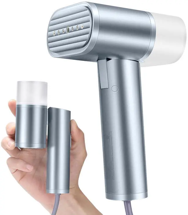 Main image of Folding Steamer Basket for Garment Travel, Portable Handheld Clothes Steamer (Blue)