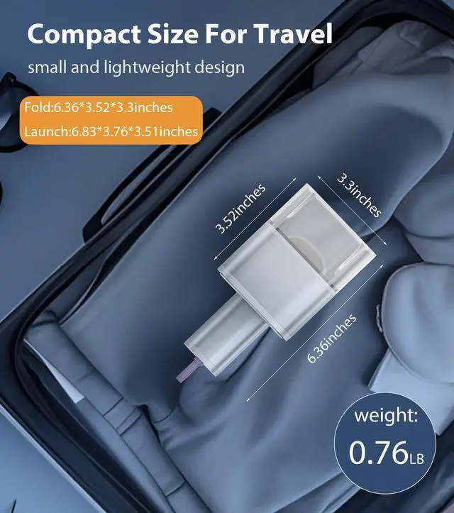 Alt view image 3 of 7 - Folding Steamer Basket for Garment Travel, Portable Handheld Clothes Steamer (Blue)