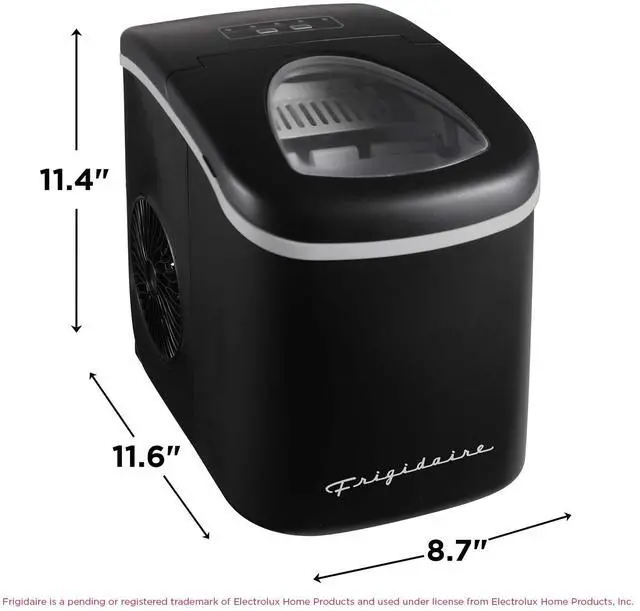 Alt view image 6 of 7 - EFIC128AMZBLK Compact Countertop Ice Maker, 26 lb per Day, Black