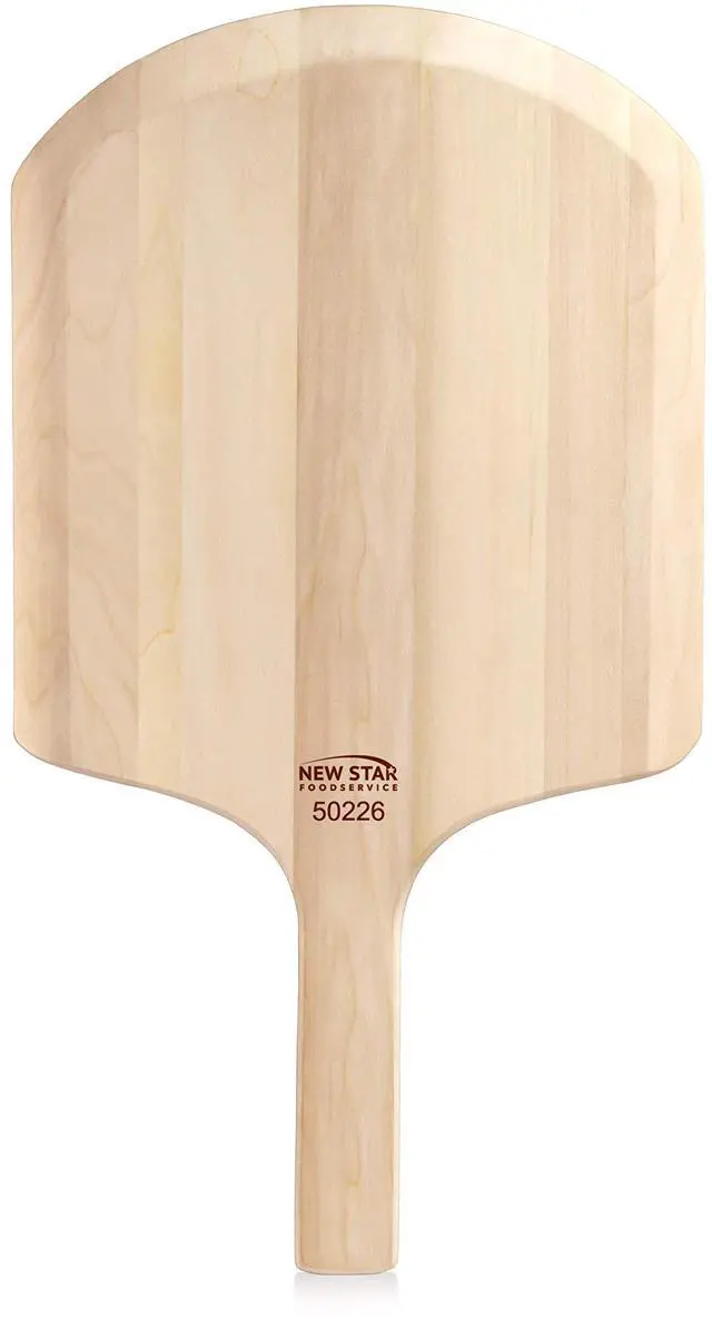 Main image of 50226 Restaurant-Grade Wooden Pizza Peel, 14" L x 12" W Plate, with 8" L Wooden Handle, 22" Overall Length
