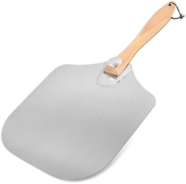 Main image of Aluminum Metal Pizza Peel with Foldable Wooden Handle,12x14 Inch Aluminum Pizza Peel,Pizza Paddle Foldable Pizza Spatula Paddle for Oven,Baking Homemade Bread