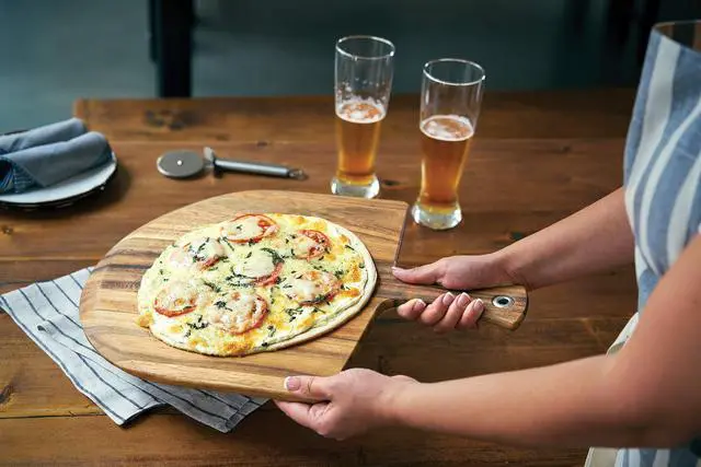 Alt view image 7 of 7 - Napoli Pizza Peel, Acacia Wood 14 x 20 x 0.5 Inches