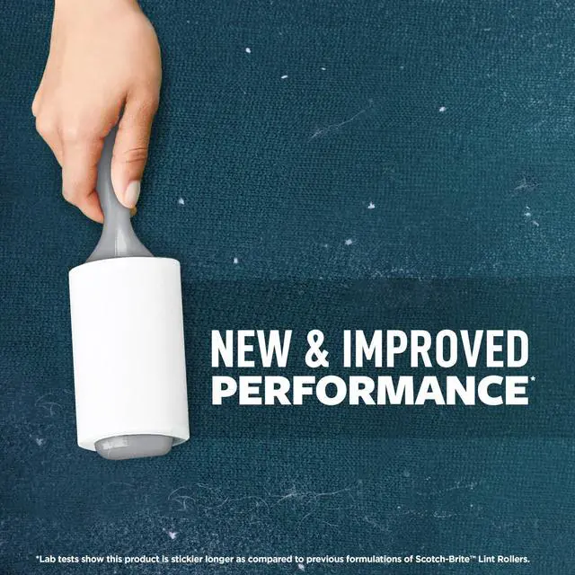 Alt view image 2 of 7 - Everyday Clean Lint Roller, White, Manual Operation, 3 Pack, Lint Remover for Pet Hair, Dark Clothes, Furniture, and Dusty Surfaces, 300 Adhesive Sheets Total