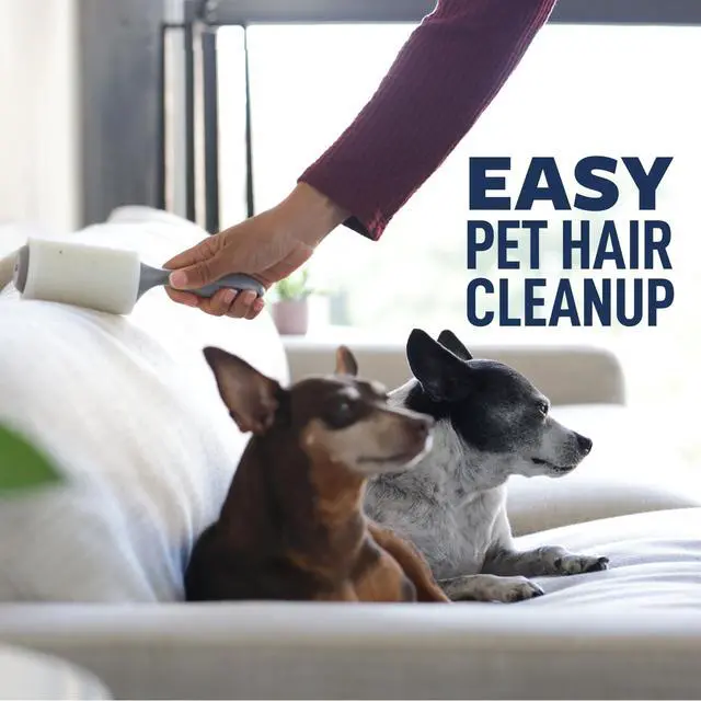 Alt view image 3 of 7 - Everyday Clean Lint Roller, White, Manual Operation, 3 Pack, Lint Remover for Pet Hair, Dark Clothes, Furniture, and Dusty Surfaces, 300 Adhesive Sheets Total