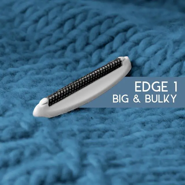 Alt view image 6 of 7 - Battery-Free 4-in-1 Fabric Shaver & Lint Brush | Ultimate Fuzz Remover | Adjustable Depiller Lint Remover for Clothing & Furniture (Slate Blue)