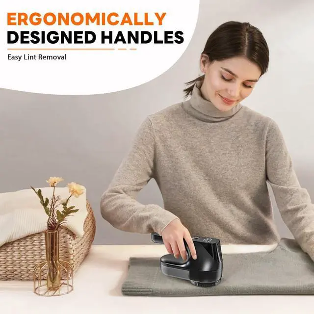 Alt view image 7 of 7 - Fabric Shaver - Lint Remover for Clothes, Sweater Defuzzer with LCD Display, 3-Speeds, 6-Blade, Type-C Rechargeable, Sweater Shaver to Remove Pilling Fuzz Lint Balls Pills for Clothes Furniture