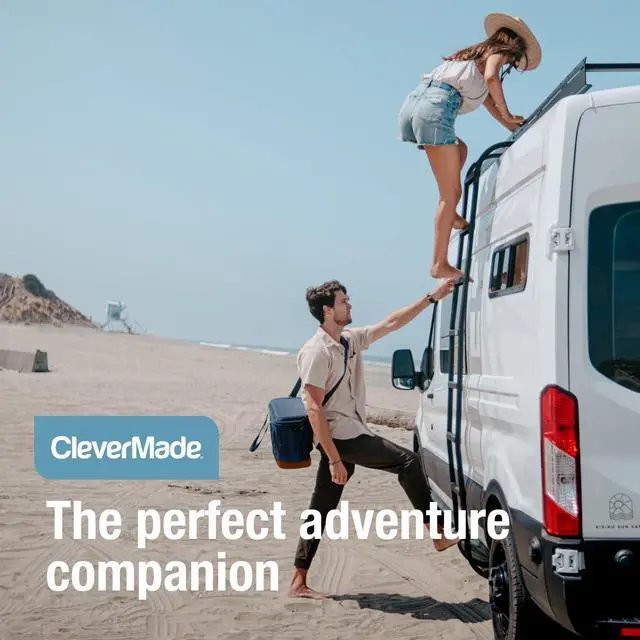 Alt view image 5 of 7 - 30 Can Pacifica Collapsible Cooler, Ocean/Cognac