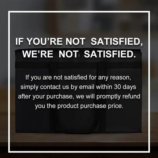 Alt view image 7 of 7 - Insulated Food Delivery Bag, XXXL Pizza Delivery Bags for Hot and Cold Food, Commercial, Large Capacity Reusable Warming Bag, Catering Cooler Bag for Rideshare, Warmers for Parties (Black, 1Pk)