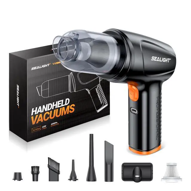 Alt view image 7 of 7 - Mini Car Vacuum Portable Cordless With 13000pa High Power Suction, Lightweight and Compact Handheld Cleaner for Car & Home