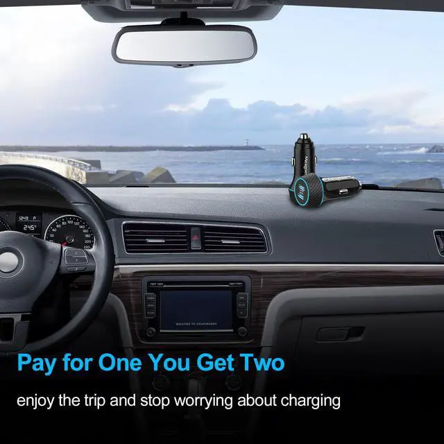 Alt view image 4 of 7 - 2 Pack 90W USB C Car Charger Super Fast Charging for iPhone 17 Pro Max/Air/16/15/iPad, Samsung S26 Android Phone, Dual 45W PD Port Auto Accessories, 12V Cigarette Lighter Adapter + 3.3 ft Type C Cord