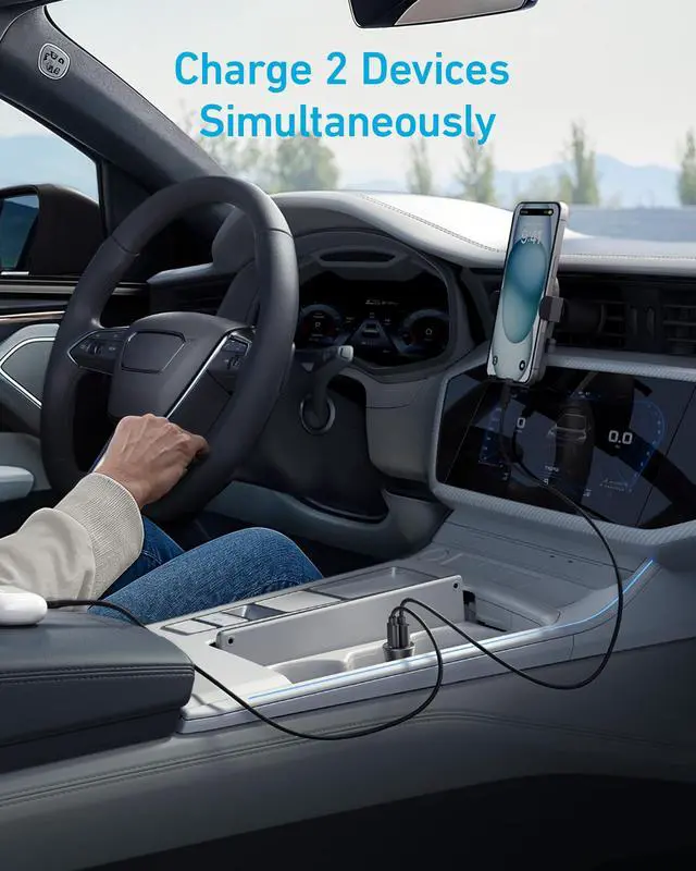 Alt view image 4 of 7 - USB-C Car Charger, 2-Pack 30W 2-Port Type-C Car Adapter, Cigarette Lighter Adapter with Power IQ 3.0,for iPhone 17/16/15/14/13 Series,Samsung Galaxy S25/S24/S23/S22/S21 Series,iPad Pro,AirPods