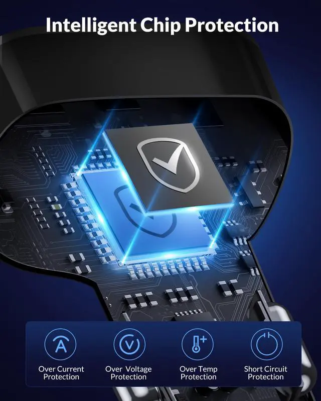 Alt view image 7 of 7 - 90W 4-Port USB C Super Fast Car Charger for Samsung Galaxy S26/S25/S24/S23/S22 Ultra, iPhone 17/16/15 Pro Max, Android, Type C Fast Charging Car Phone Charger Adapter Accessories + 3FT USB-C Cable