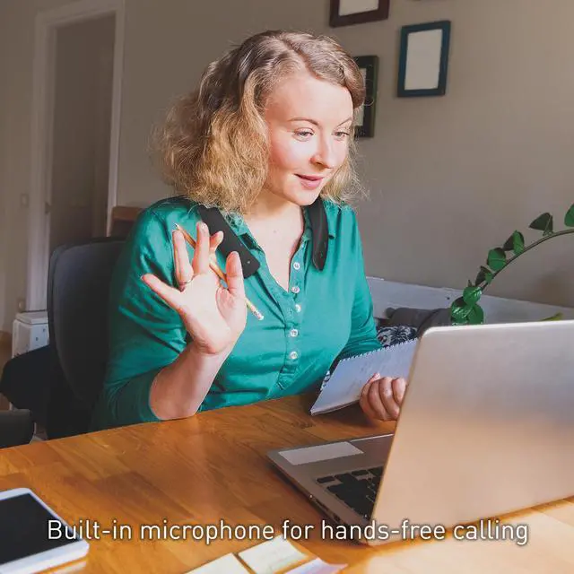 Alt view image 6 of 7 - WN10 Wireless Wearable TV Neck Speaker with Easy Set Up, Bluetooth, Connect to Two Devices, Built-in Microphone for Hands-Free Calling, Splashproof with IPX4 - SC-WN10PP-K