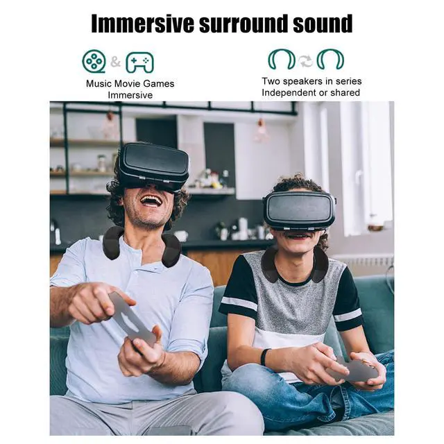 Alt view image 5 of 7 - Neckband Speaker, BT 5.3 Wearable Speaker, Clear Calls 3D Surround Stereo Sound, Ergonomic Design, Portable BT Cordless Speaker for Home, Outdoor, Sports and Travel