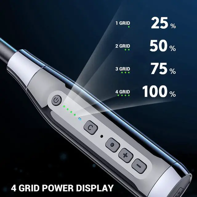 Alt view image 3 of 7 - Bluetooth Headphones Neckband 100 Hours Extra Long Playback with Microphone Headset, 4 Speakers Heavy Bass Noise Reduction in Ear Wireless Earbuds Waterproof Running Workout (Black)