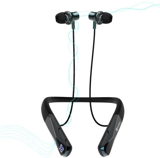 Main image of H08 Neckband Headphones Bluetooth 6.0,Wireless Neckband Earbuds,Voice Return Mic,35H Battery Life,IPX5 Waterproof,Power Display,Call Alerts,Around the Neck Magnetic Earphones for Singing,Sports