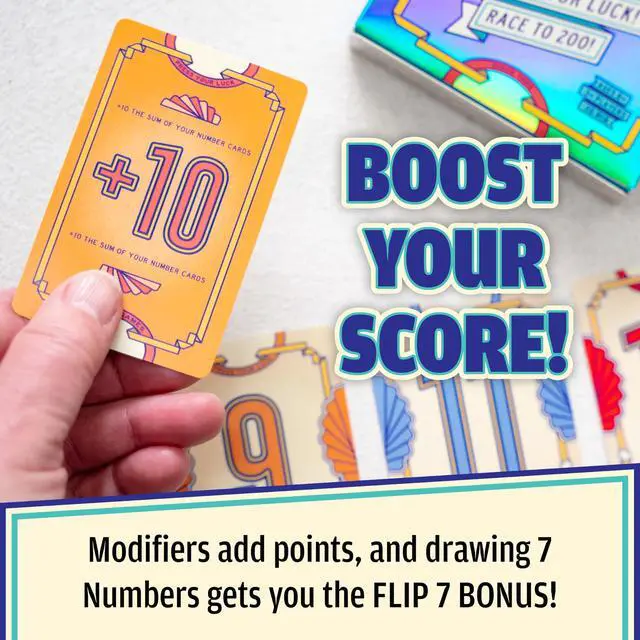 Alt view image 4 of 7 - Flip 7, The Ultimate Blend of Press Your Luck & Strategy, Fast-Paced Addictive Card Game,Quick to Learn & Easy to Teach,Perfect for Game Nights, 3+ Players, Ages 8 & Up, 20 Minutes Play Time