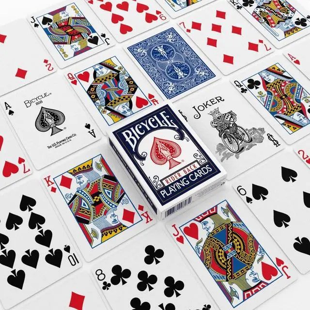 Alt view image 3 of 6 - Rider Back Playing Cards, Standard Poker Size Deck of Cards, Red & Blue (2 Pack), Classic Cards for Poker, Blackjack, Family Game Night & Card Games, Fun for All Ages
