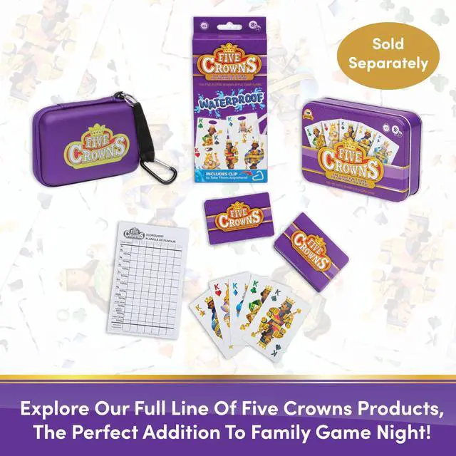 Alt view image 7 of 7 - Five Crowns Card Game for Kids and Adults, Travel and Family Game Night Favorite, The Game isnt Over Until the Kings Go Wild, 5 Suited Rummy Style Card Game, 1-7 Players, Ages 8+