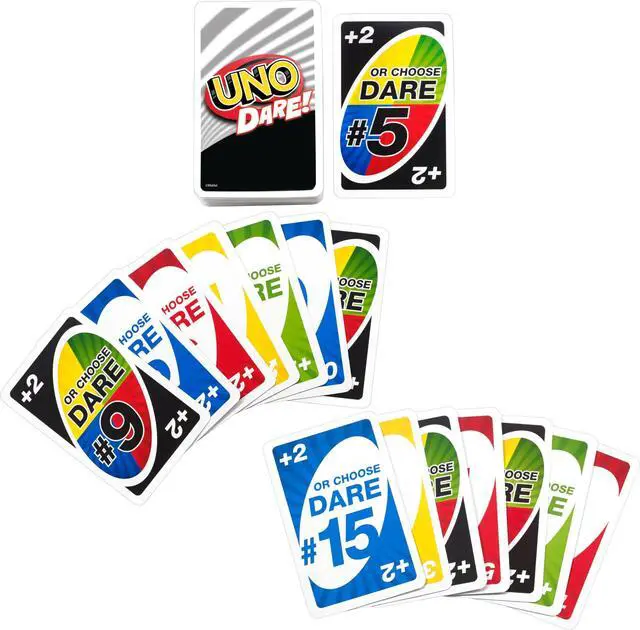 Alt view image 3 of 6 - UNO Dare Card Game for Families & Parties Featuring Challenging & Silly Dares from 3 Different Categories