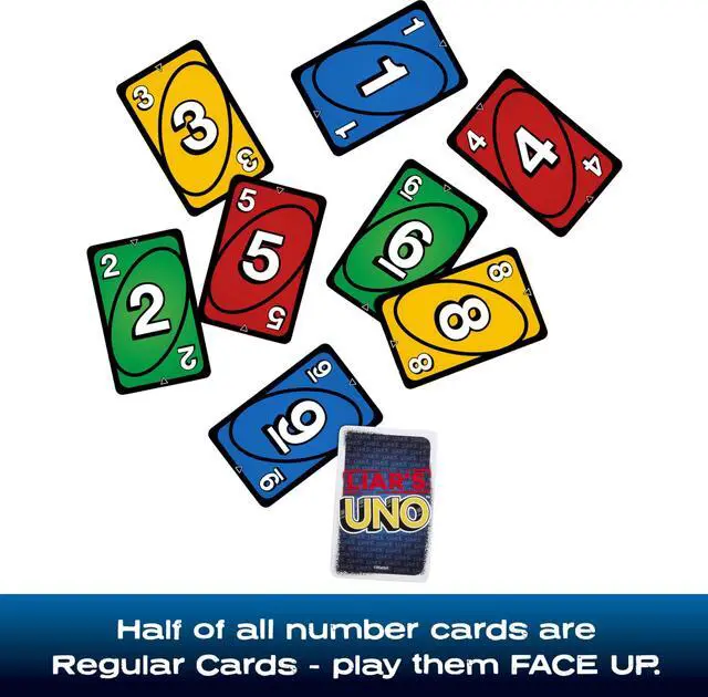 Alt view image 3 of 6 - Liars UNO Card Game in Travel & Storage Tin for Adults, Kids, Families, Parties & Game Nights, Outwit Other Players with Bluffing & Trickery (Amazon Exclusive)