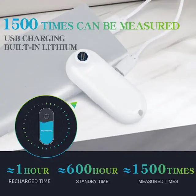 Alt view image 3 of 7 - Rechargeable Medical Forehead Thermometer for Adults and Children Black Non-Contact Digital Thermometer with Fast 1-Second Touchless Reading Black