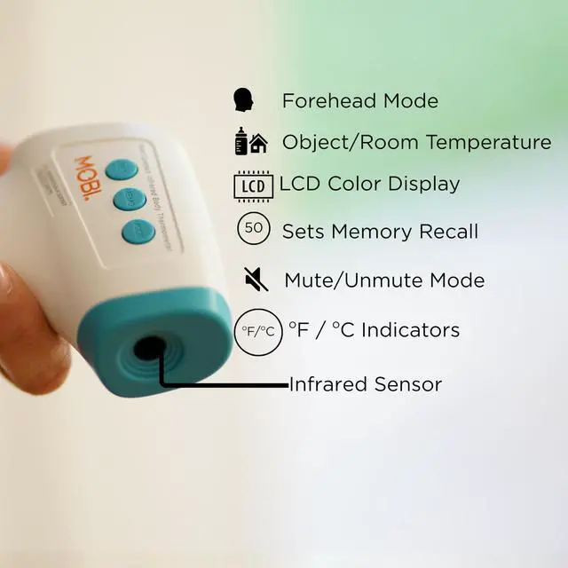 Alt view image 4 of 7 - Non-Contact Forehead Digital Thermometer with Object Temperature Mode - Touchless Fever Thermometer