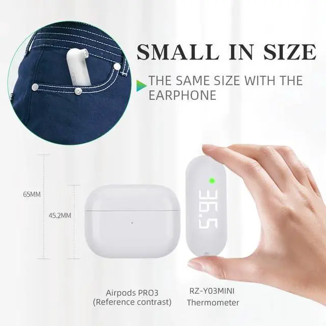 Alt view image 5 of 7 - Rechargeable Medical Forehead Thermometer for Adults and Children Black Non-Contact Digital Thermometer with Fast 1-Second Touchless Reading Black