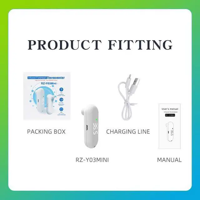 Alt view image 7 of 7 - Rechargeable Medical Forehead Thermometer for Adults and Children Black Non-Contact Digital Thermometer with Fast 1-Second Touchless Reading Black