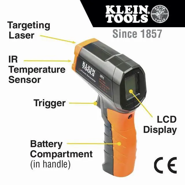 Alt view image 2 of 6 - IR1 Infrared Thermometer, Digital Laser Gun is Non-Contact Thermometer with a Temperature Range -4 to 752-Degree Fahrenheit