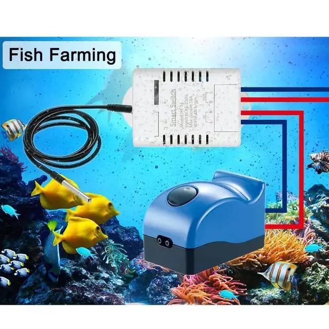 Alt view image 4 of 6 - eWeLink Smart 16A Switch with Temperature and Humidity Monitoring, WiFi Thermostat Controller Compatible with Alexa Google Home (Temperature only)