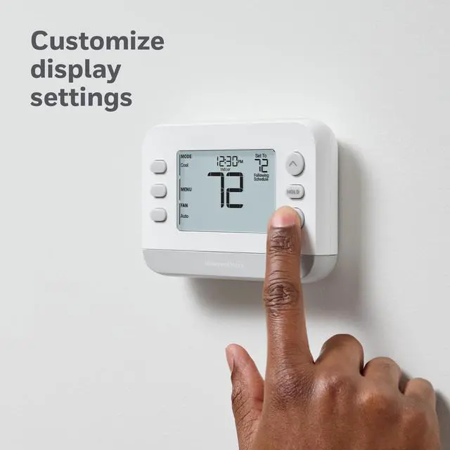 Alt view image 3 of 5 - New! Programmable Thermostat, Single-Stage, 1 Heat/1 Cool Compatibility, Flexible Schedule, X2P, White, RTH21B