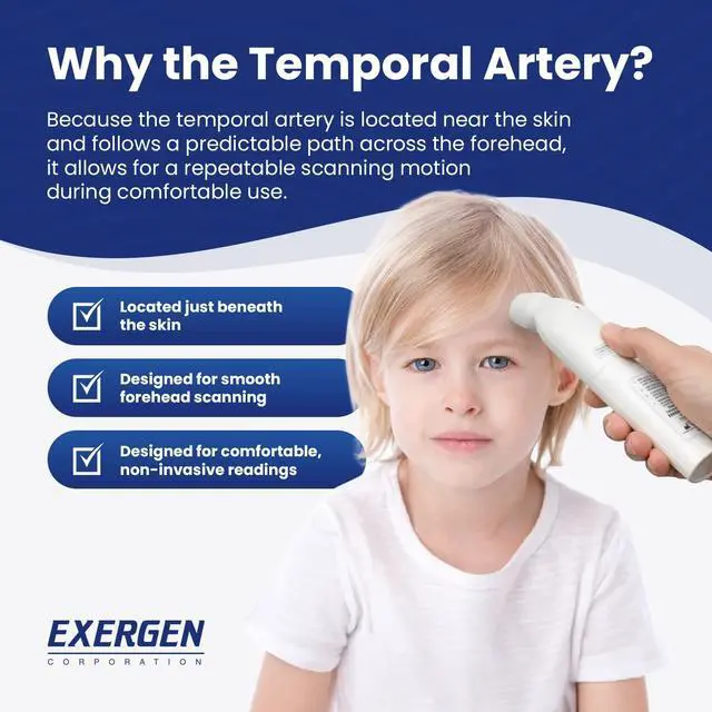 Alt view image 6 of 7 - TAT-2000C Temporal Artery Thermometer for Kids, Newborns & Adults, Soft Glow Display, Silent Mode, 9V Battery Included