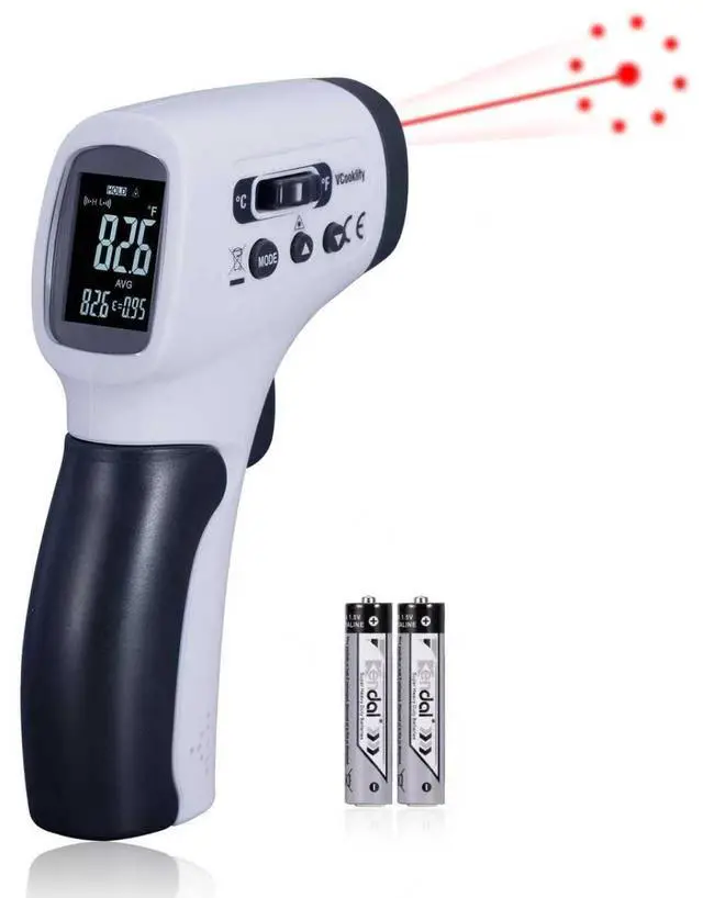 Main image of Temperature Gun for Meat,Automotive Infrared Thermometer Gun with Ring Laser DS12:1,Digital Thermal Gun with Adjustable Emissivity&High/Low Alarm,-58~1400IR Temp Gun for Engine,Brakes&HVAC