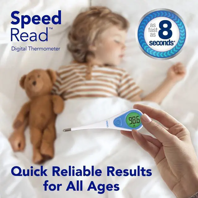 Alt view image 4 of 7 - SpeedRead Digital Thermometer for Baby, Kids & Adults, Color-Coded Readings, Oral, Baby Rectal Thermometer or Under The Arm, Water Resistant