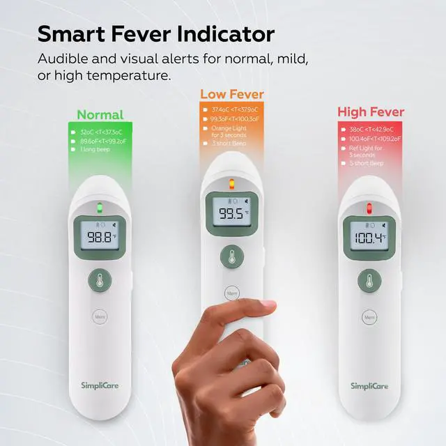 Alt view image 5 of 7 - FC-IR206 | FDA 510(k) Cleared Medical Grade Infrared Thermometer | 2-in-1 Non-Contact Forehead & Object Thermometer for Baby, Infant, Toddler, Kids & Adults