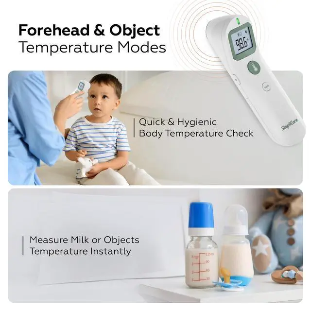 Alt view image 7 of 7 - FC-IR206 | FDA 510(k) Cleared Medical Grade Infrared Thermometer | 2-in-1 Non-Contact Forehead & Object Thermometer for Baby, Infant, Toddler, Kids & Adults