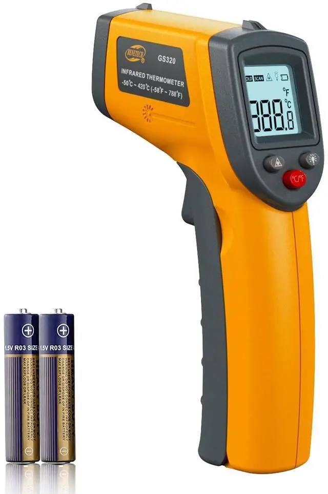 Main image of Infrared Thermometer Laser Temperature Gun, Digital Surface Heat Temp Gun Non-Contact for Cooking Food, Pizza Oven, Griddle Meat, Refrigerator, HVAC, Grill, Engine -58~788