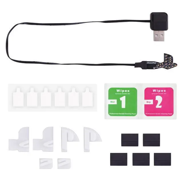 Alt view image 2 of 7 - 7 Colors 40 Effects RGB Rainbow Logo LED Kit for PS5 Slim/Pro Console, Illuminated Lighting Decoration Logo LED Board for PS5 Slim/Pro Disc & Digital Console