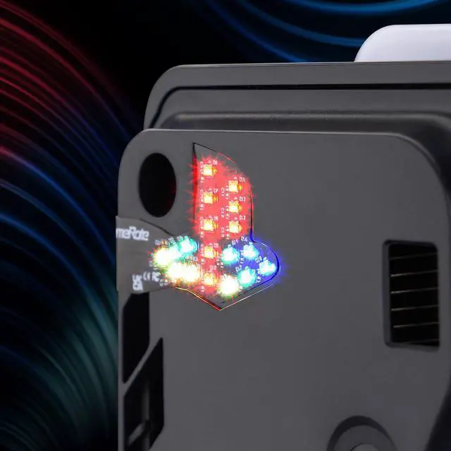 Alt view image 3 of 7 - 7 Colors 40 Effects RGB Rainbow Logo LED Kit for PS5 Slim/Pro Console, Illuminated Lighting Decoration Logo LED Board for PS5 Slim/Pro Disc & Digital Console