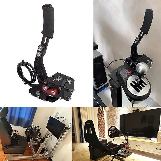 Alt view image 6 of 7 - PC Racing Game USB Handbrake for 16Bit SIM for Racing Games, Compatible with G27 G29 G920 G923 T500 T300 Simulate Linear HandbrakeWith Fixing Clip and Plate