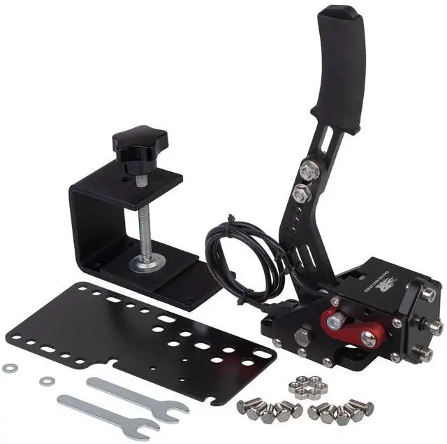 Main image of PC Racing Game USB Handbrake for 16Bit SIM for Racing Games, Compatible with G27 G29 G920 G923 T500 T300 Simulate Linear HandbrakeWith Fixing Clip and Plate