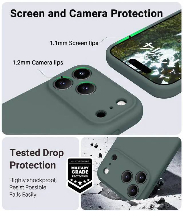 Alt view image 5 of 7 - for iPhone 17 Pro Case - Compatible with MagSafe, Camera Control Button & Shockproof Protection (Pine Green)