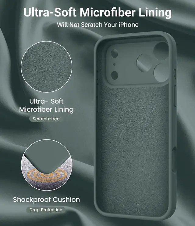 Alt view image 7 of 7 - for iPhone 17 Pro Case - Compatible with MagSafe, Camera Control Button & Shockproof Protection (Pine Green)