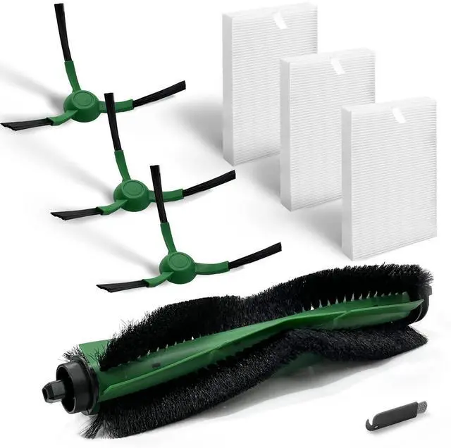 Main image of Replacement Parts for iRobot Roomba 104, 105 Vac/Combo, Y0140, Q0120, Y0110, Q011, Q0520 Robot Vacuum, Accessory Replenishment Kit with 1 Roller Brush, 3 HEPA Filters, 3 Side Brushes, 1 Cleaning Tool