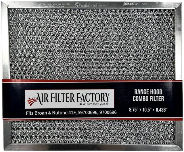 Main image of Range Hood Filter Replacement For 41F, 97007696, 97005687 Fits Broan Nutone Ductless Exhaust Fan Filter - 8.75 X 10.5 X .44 Inches Grease Mesh Carbon Kitchen Screen