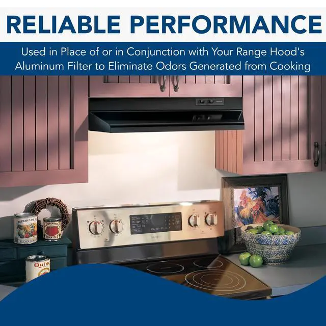 Alt view image 6 of 6 - 41F Replacement Charcoal Filter for Ductless Range Hood Series, Carbon Air Filter, Charcoal Air Filter for Kitchen