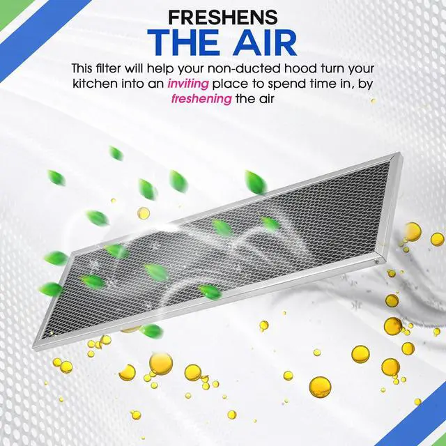 Alt view image 5 of 6 - Stove Hood Vent Filter 5.83" x 17.65" for SB08999040 - Compatible with Broan Charcoal Range Hood Filter Replacement Ductless Filters for Kitchen Oven - Removes Odors and Freshens Air (1-Pk)